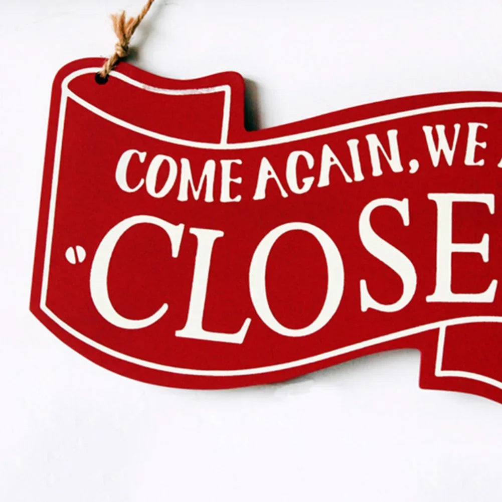 ヴィンテージ風両面オープン/クローズ吊り下げ看板