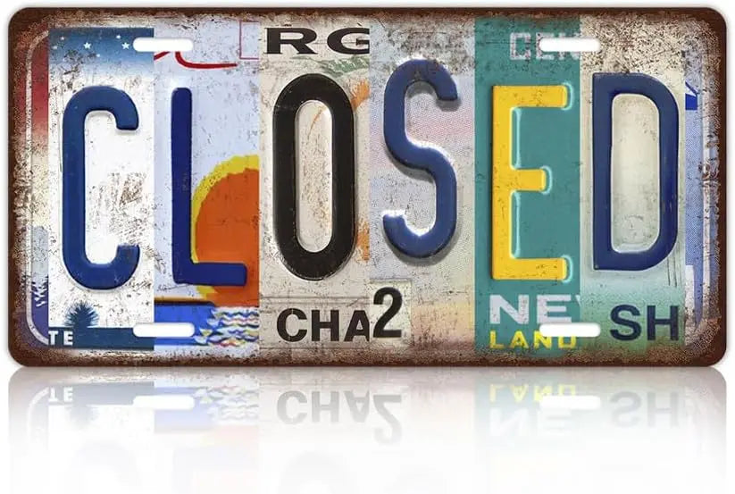 吊り下げ看板オープン・クローズサインプレート