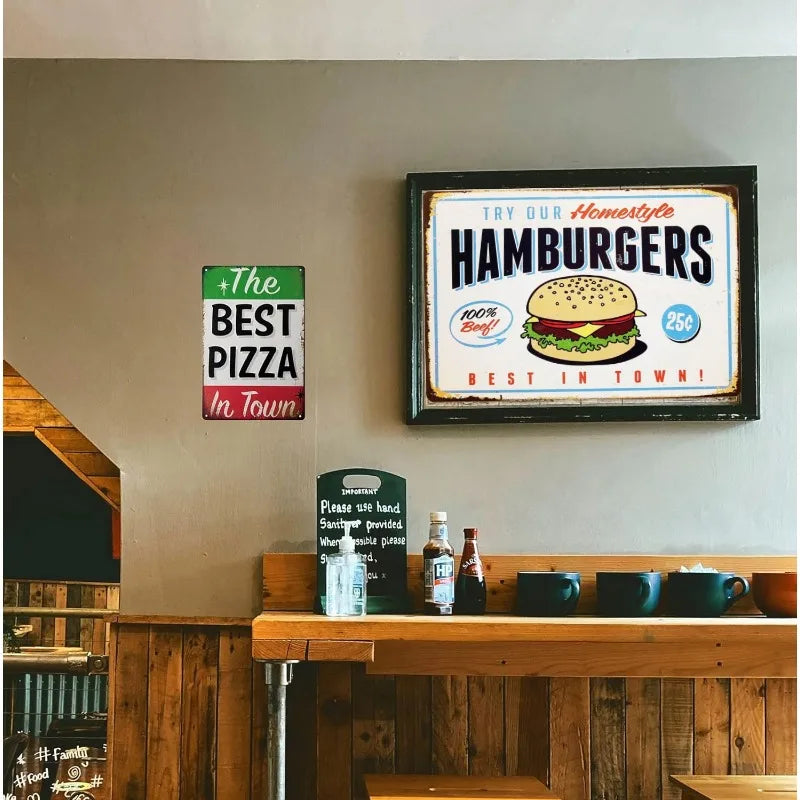 ファーストフードヴィンテージブリキ看板