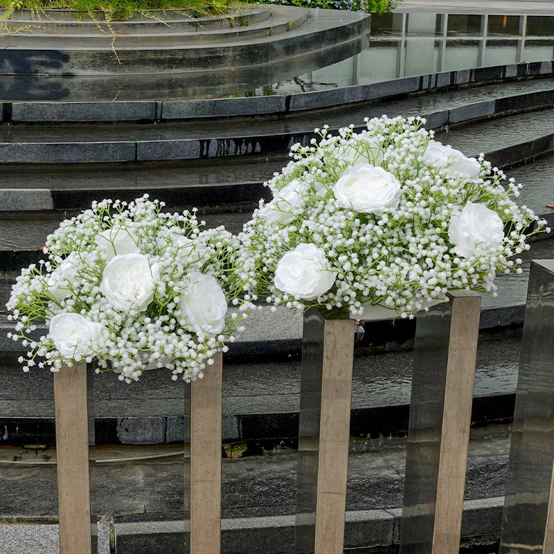 パーティー・ガーデン装飾|屋外用シルクフラワーボールアレンジメント