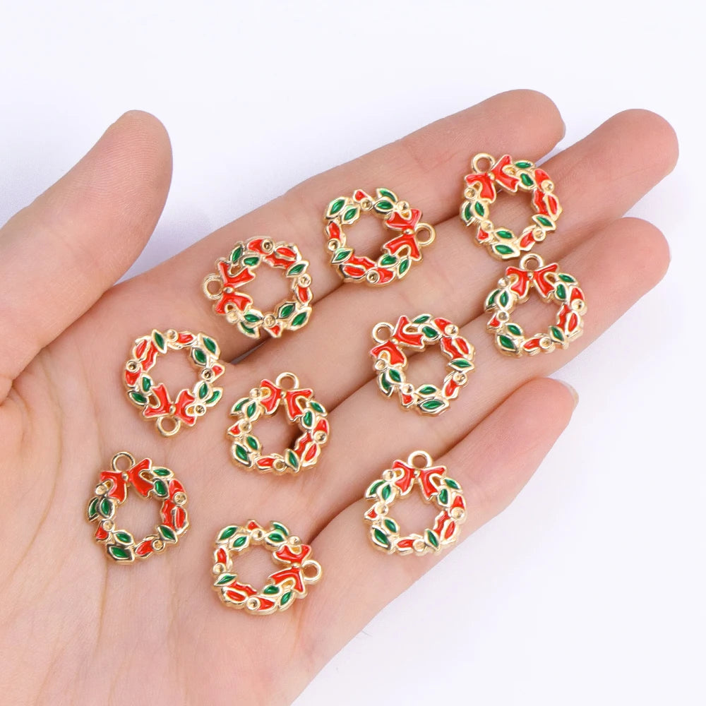 キュートなクリスマスチャームセット(10個セット)