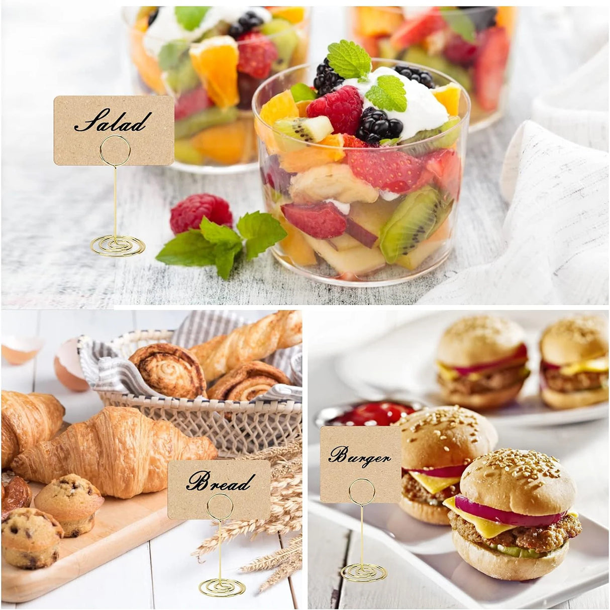 イベント・結婚式装飾|シンプルデザイン テーブル番号ホルダー 6/12個セット