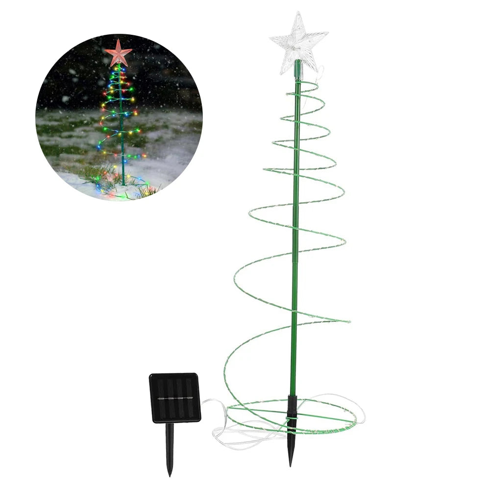 ソーラーライト|イベント・クリスマス装飾|ソーラー式クリスマスツリー型ガーデンライトセット