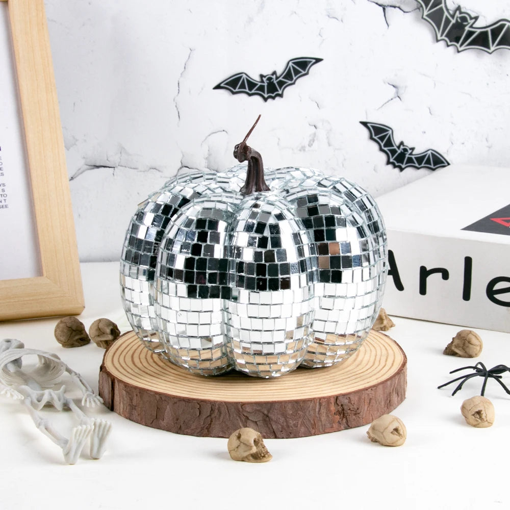 イベント・ハロウィングッズ|シルバーミラーディスコパンプキン