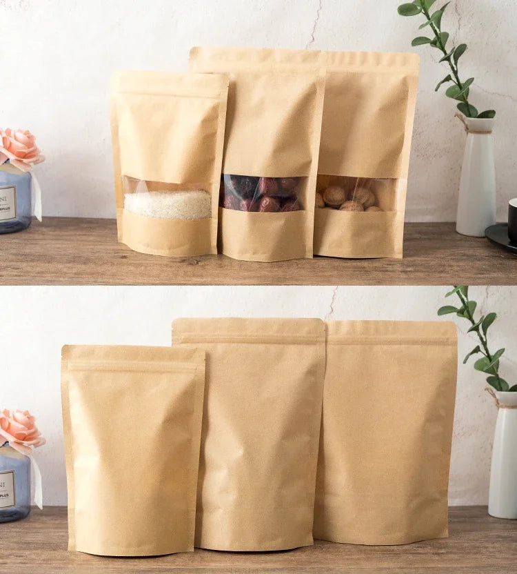 |イベント・ノベルティ用品 | 透明窓・ファスナー付 クラフト製ギフトバック