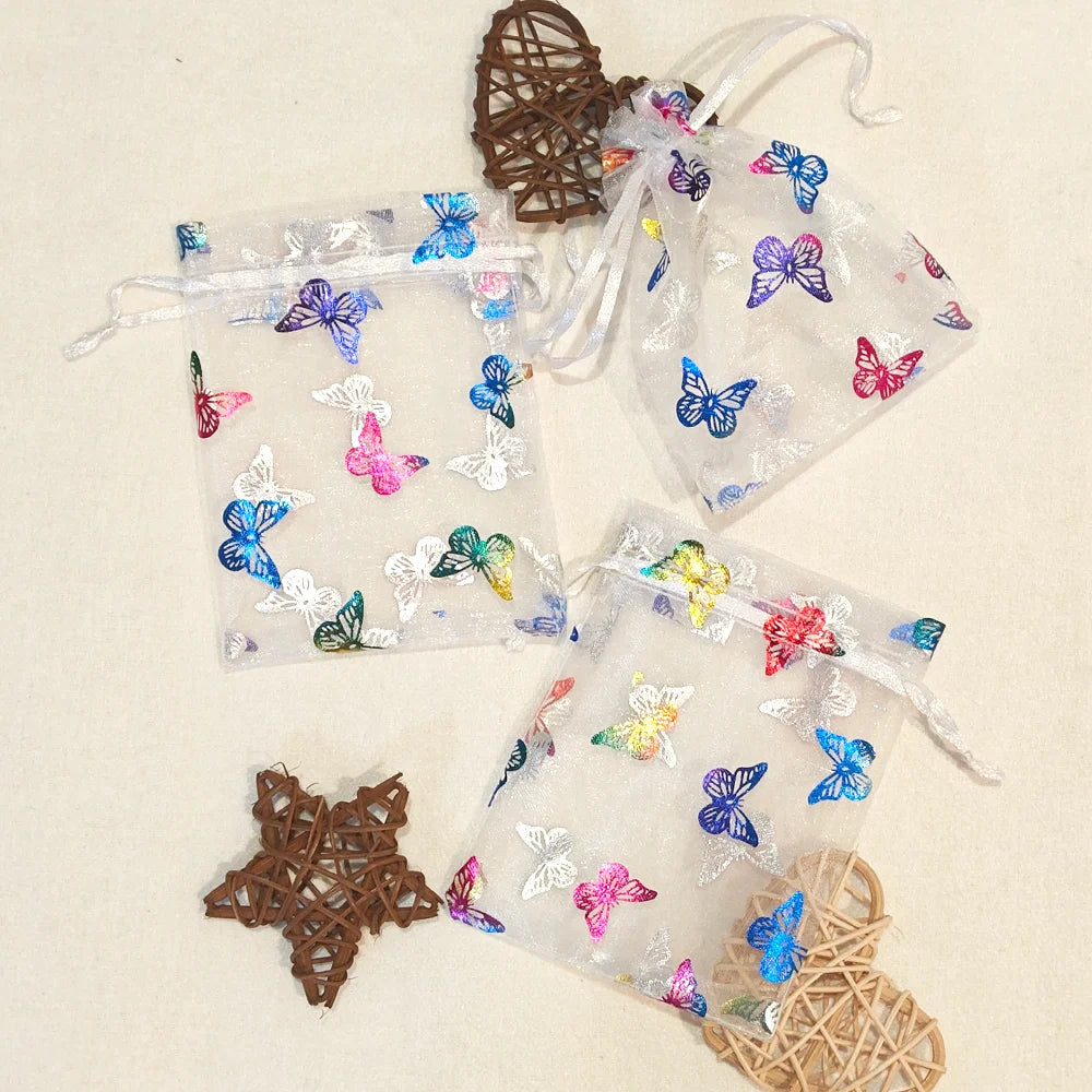 |イベント・ノベルティ用品 | レインボーバタフライ巾着ギフトバッグセット |9x12cm/10x15cm