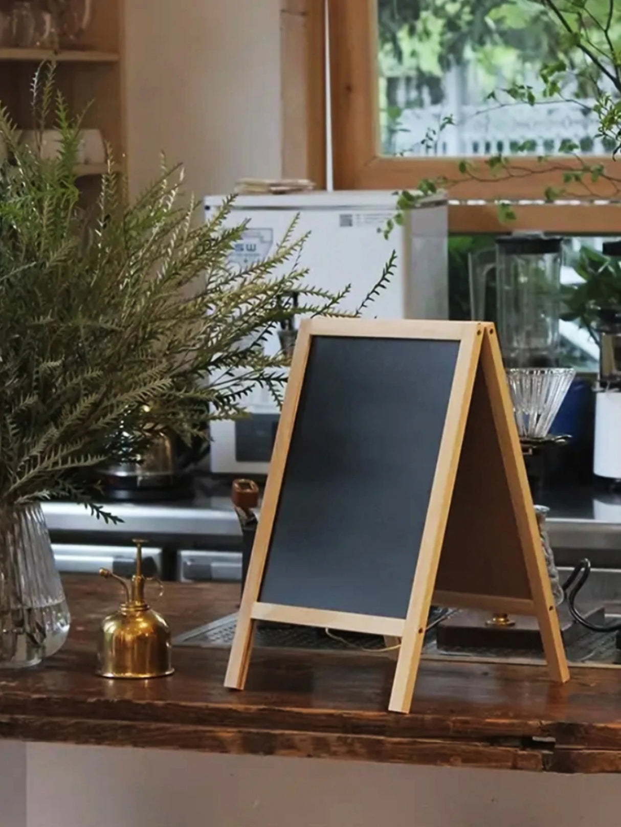 両面折りたたみ式木製フレーム黒板