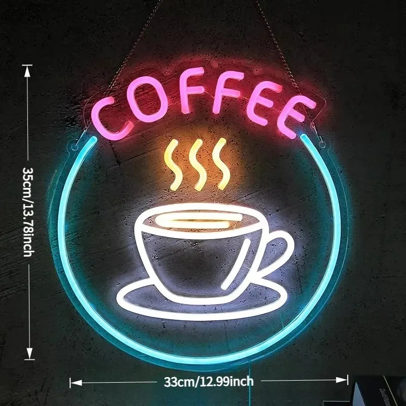 Coffee/Tea/Bar LEDネオンサイン(ネオン看板)