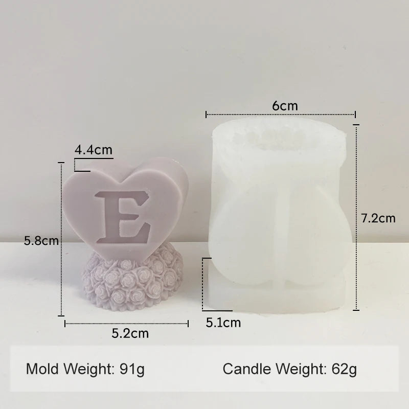 クラフト・DIY用|ハンドメイドキャンドル用 ローズハート型