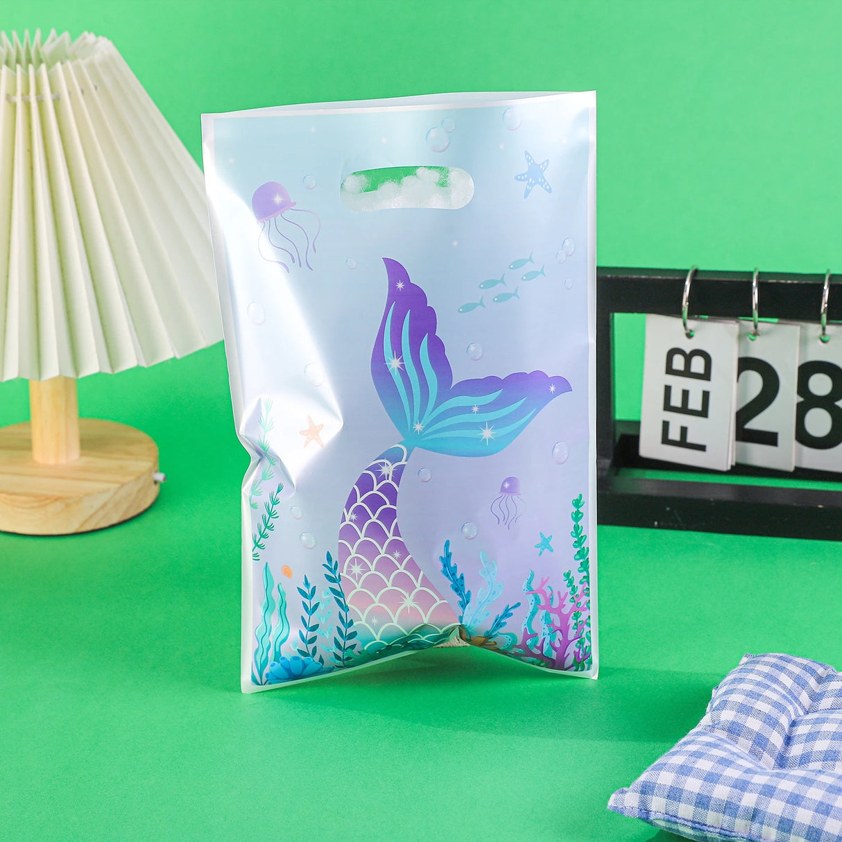 |イベント・ノベルティ用品 |マーメイド柄ギフトバッグ 10/30/50個セット | W16×H25c