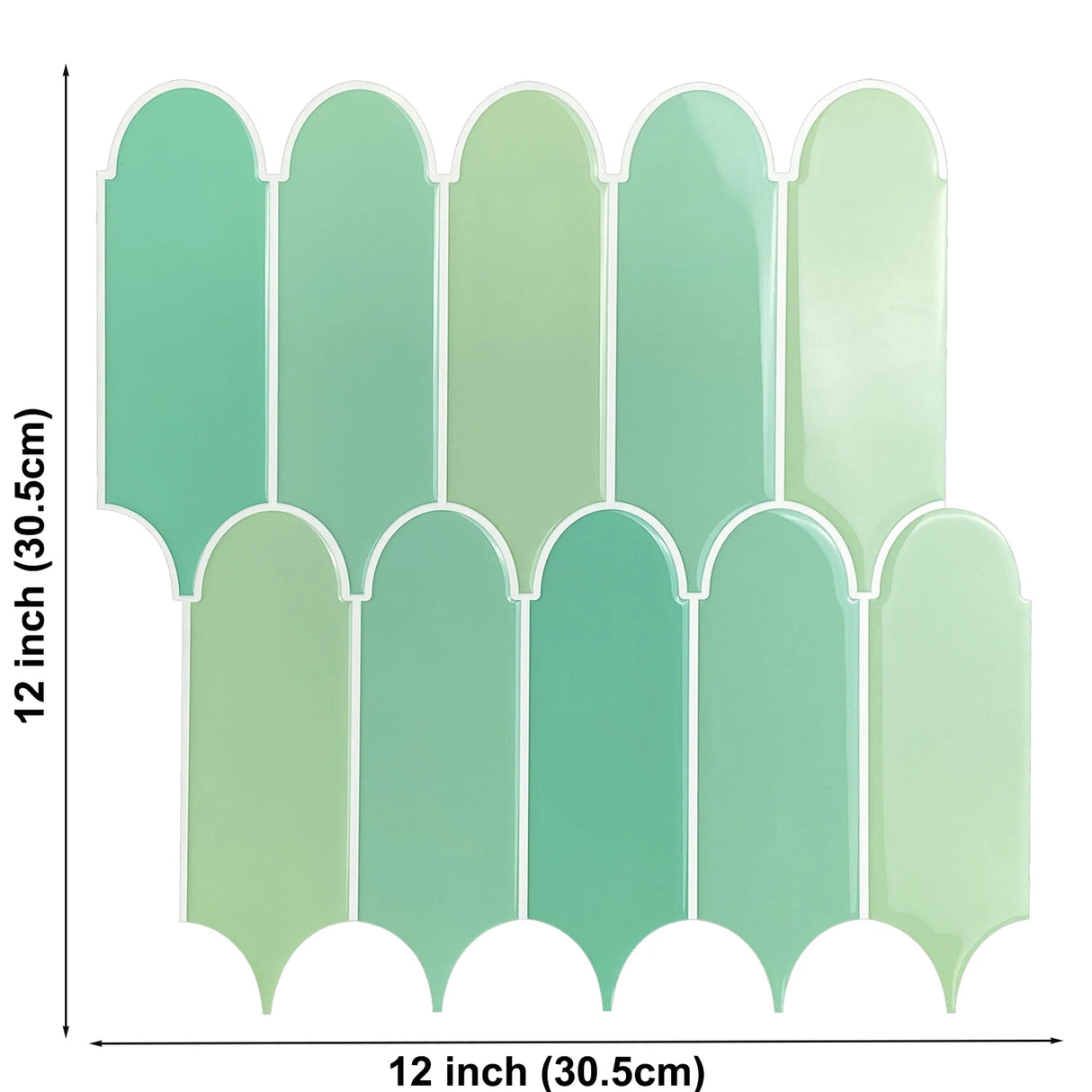 DIY用 レンガ型天然石風ステッカー 30.5×30.5㎝ 5pcs 正方形タイルデザイン