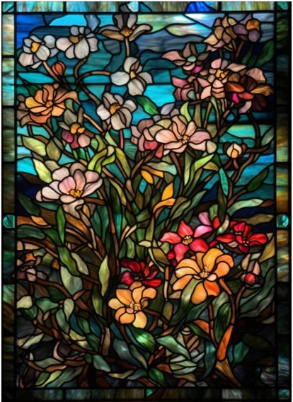 ステンドグラス教会風 ウィンドウフィルム(UVカット・静電気吸着タイプ)