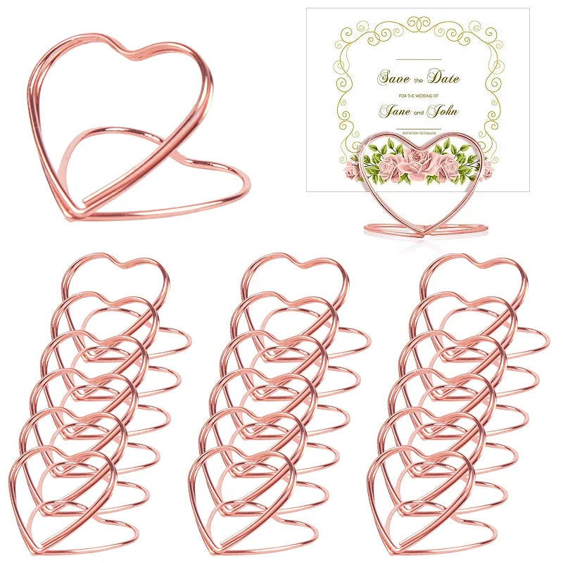 イベント・結婚式装飾|ハート型プレースカードホルダー 30/10個セット