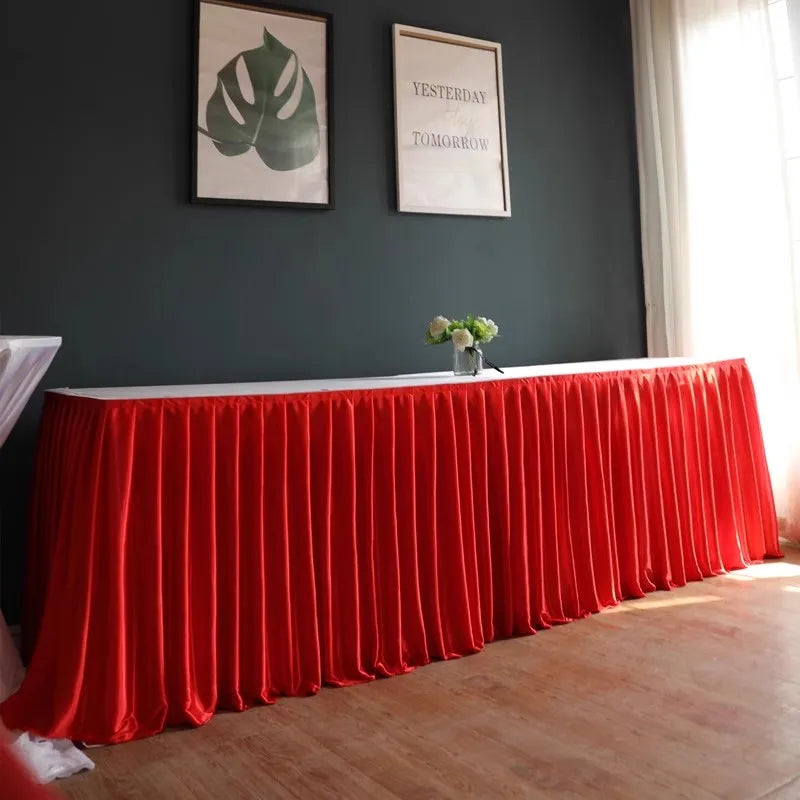 シワになりにくいポリエステルテーブルスカート