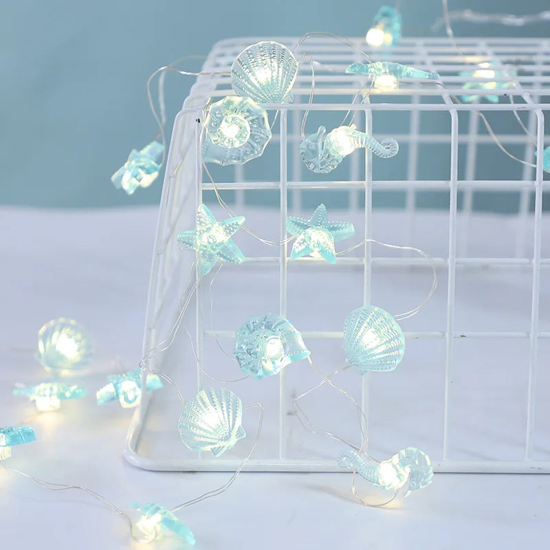 パーティー・インテリア用装飾 シェル&スター LEDライト 海モチーフ