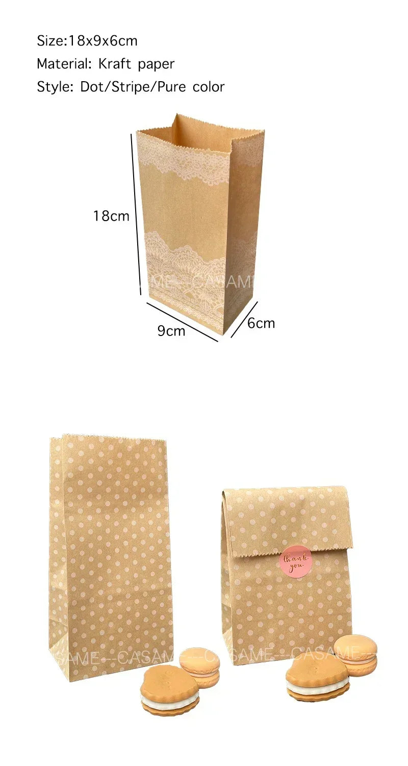 |ノベルティ用品 | カラフル無地ストライプ&水玉模様バッグ10個|W9xH18xD6c