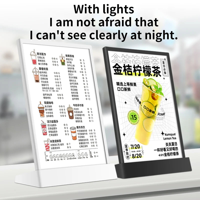 A4 USB LEDメニュースタンドライト