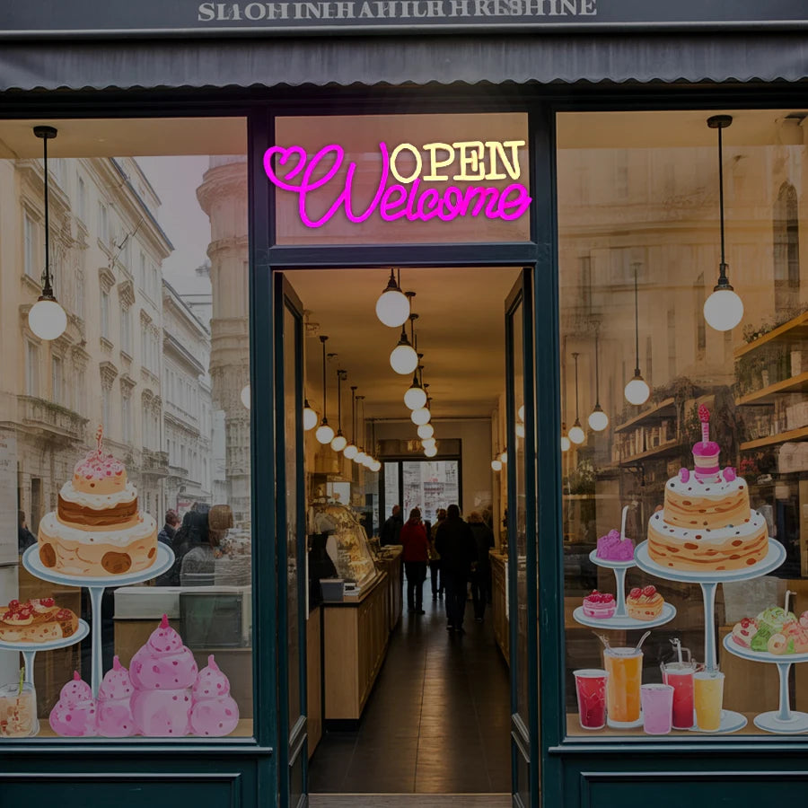 Welcome Open LEDネオンサイン(ネオン看板)