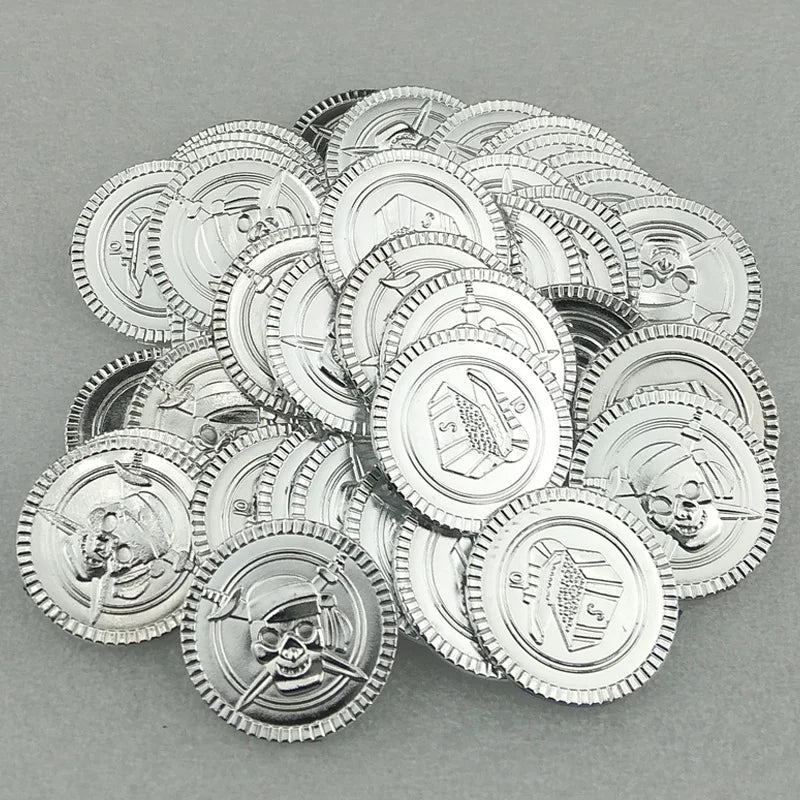 イベント・ハロウィングッズ|60個入り 海賊コイン シルバー&ゴールドセット