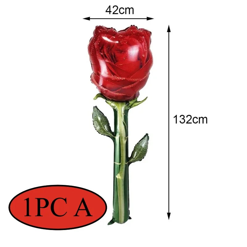 ロマンチックなバラとLOVEホイルバルーンセット