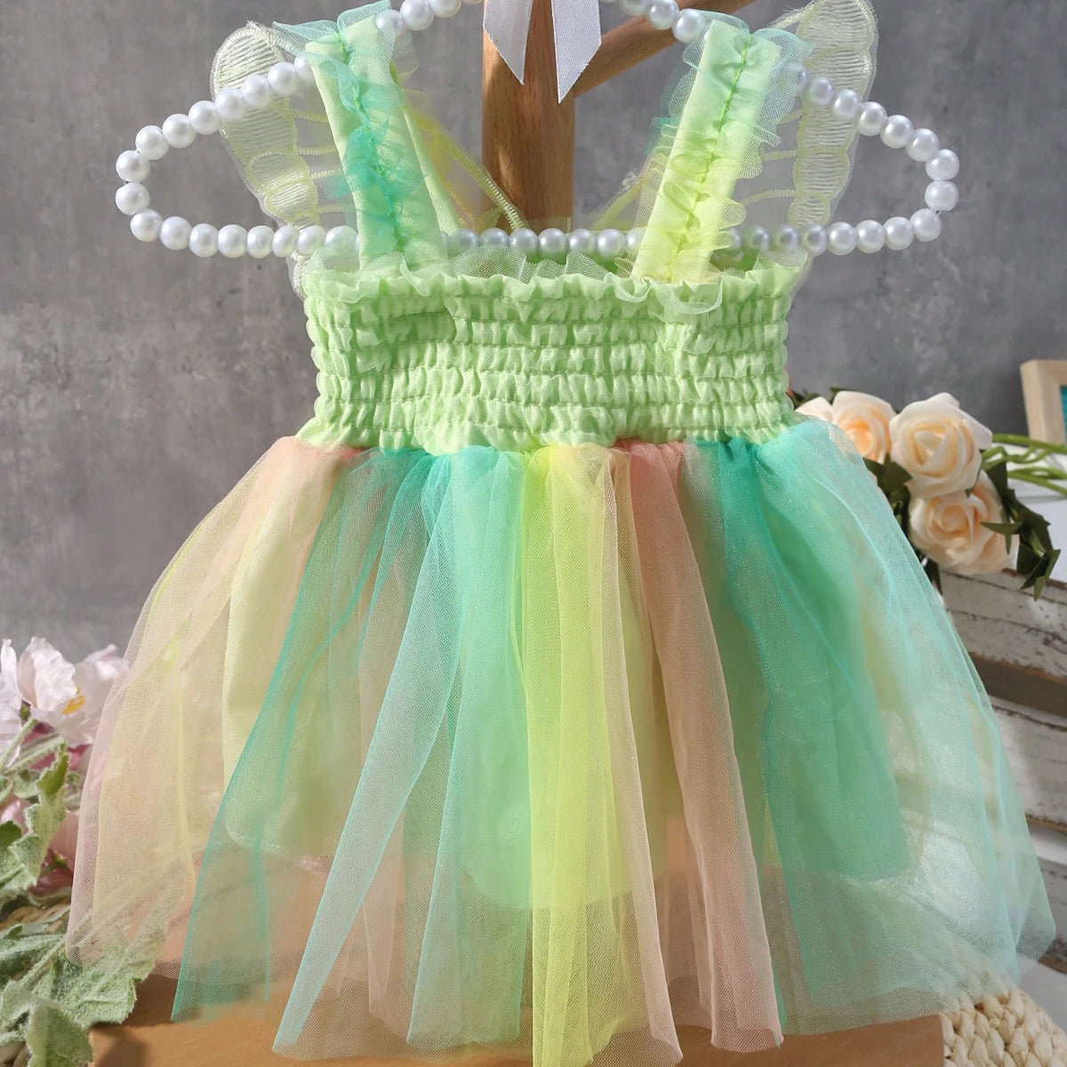 イベント・ハロウィングッズ|新生児用のイベントにぴったり!天使風ドレスセット