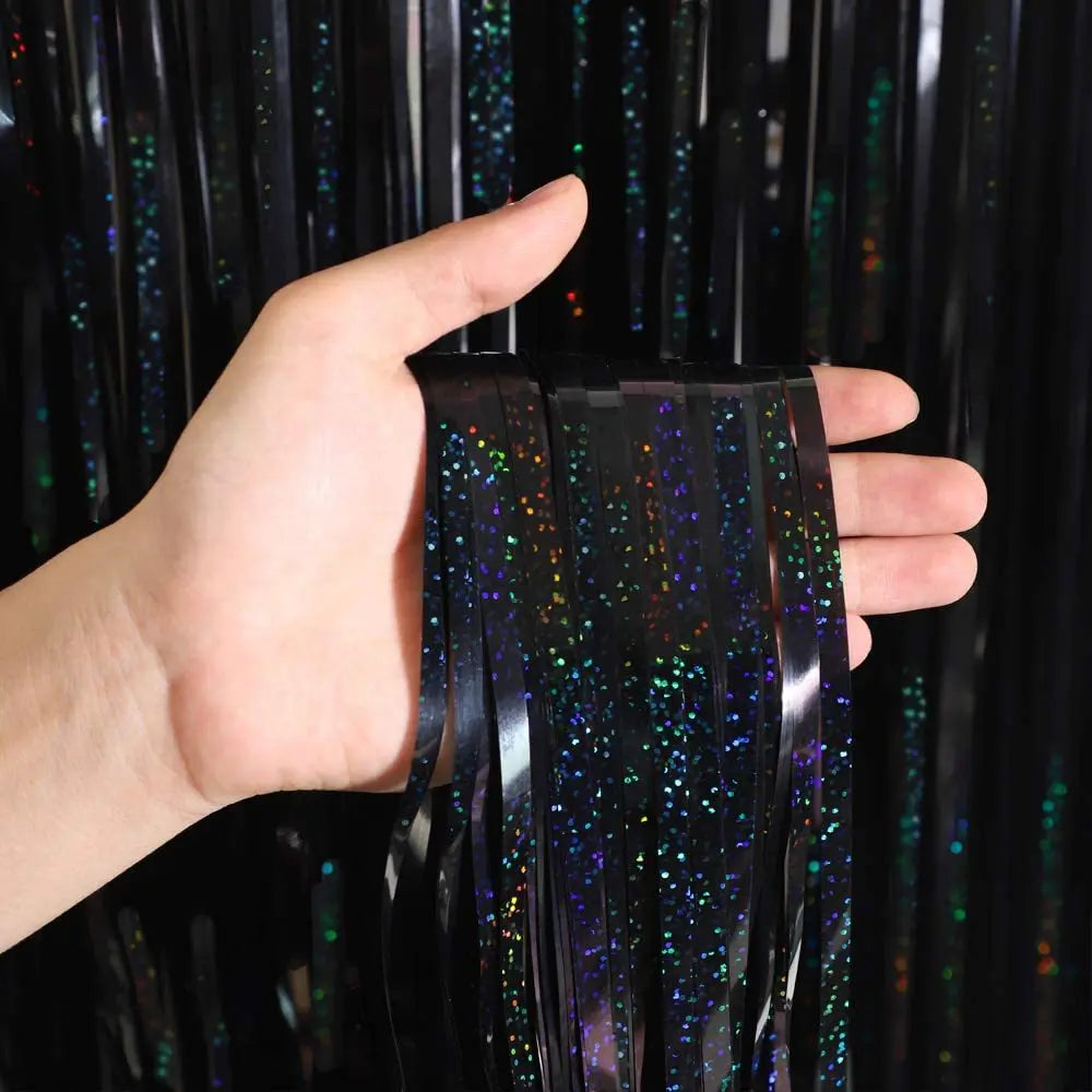 パーティー・インテリア用装飾 キラキラ!ホイル素材カーテン 再利用可能