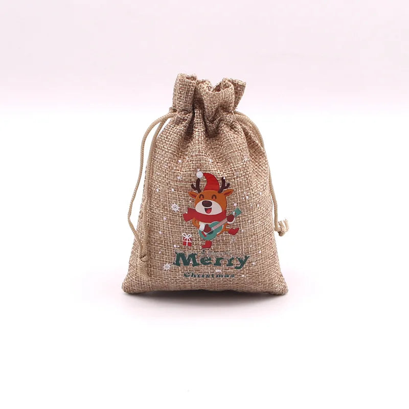 イベント・クリスマス装飾|黄麻布ギフトバッグ