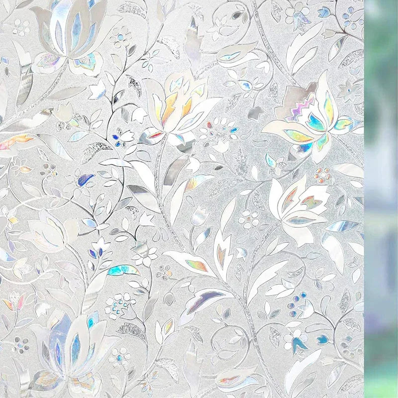 ウィンドウフィルム チューリップ柄(UVカット・静電気吸着タイプ)