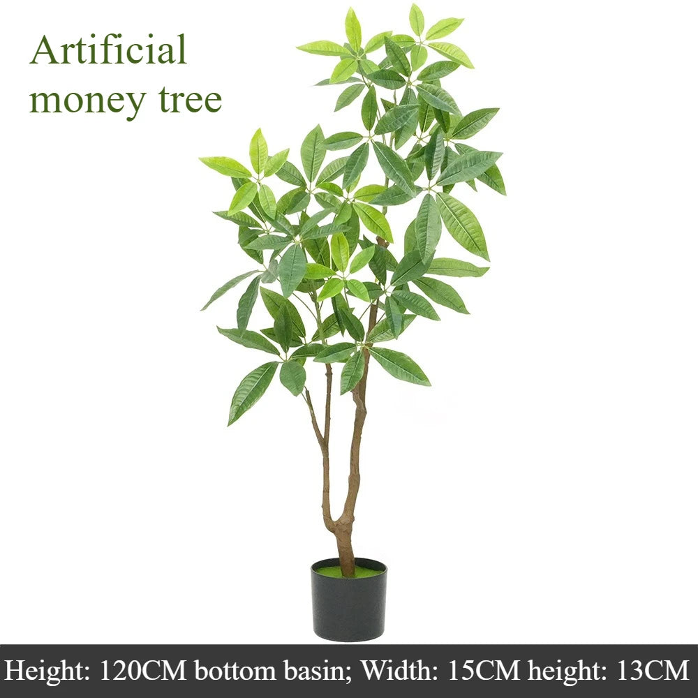 人工マネーツリー 観葉植物【90〜180cm】鉢付き大型フェイクグリーン|室内外インテリア・商業施設・オフィス装飾に