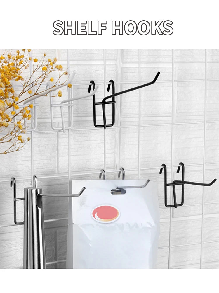 メッシュ棚用アイアンフック 10/20/30/50個セット