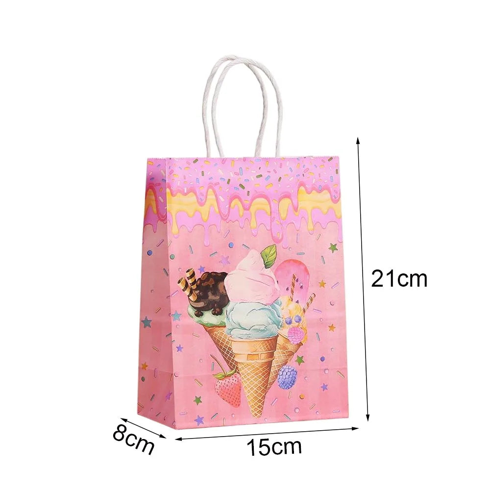 |ノベルティ用品 | アイスクリーム柄ギフトバッグ| W15×H21×D8