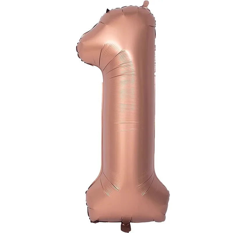 レトロカラー数字バルーン 40インチ