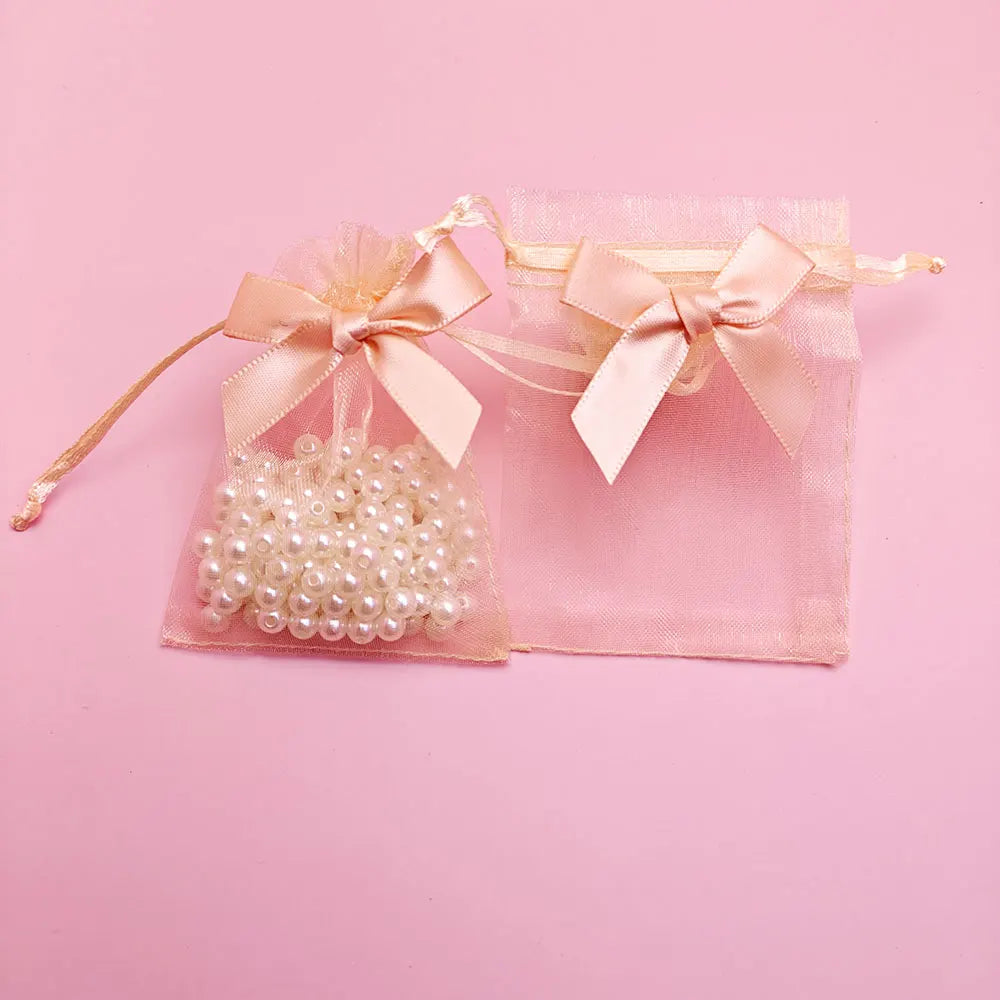 |イベント・ノベルティ用品 |リボン付きオーガンジーきんちゃくバッグセット