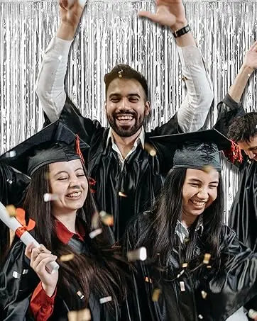 パーティー・インテリア装飾 メタリックカラーカーテン シルバー 幅1M 長さ2M