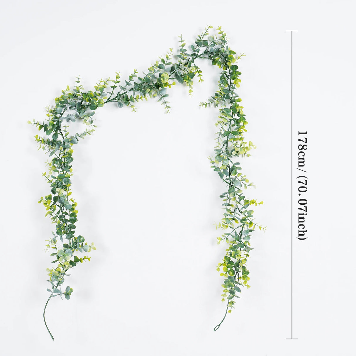 フェイクユーカリラタン人工植物つるグリーン柳の葉シルクアイビー壁掛けガーランドホームウェディングパーティー装飾