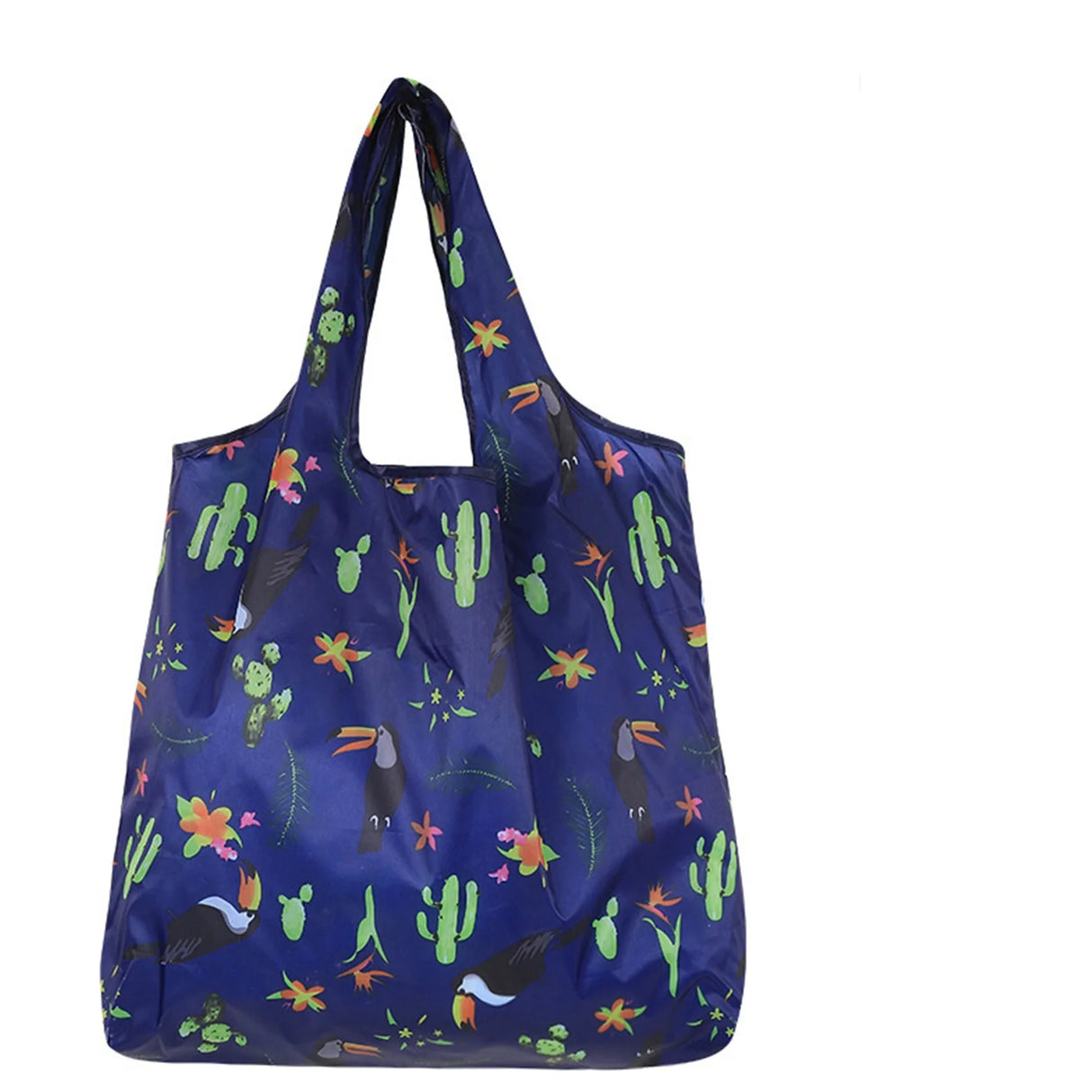 |ノベルティ用品 | コンパクト収納 花柄エコバッグ | 44×40c