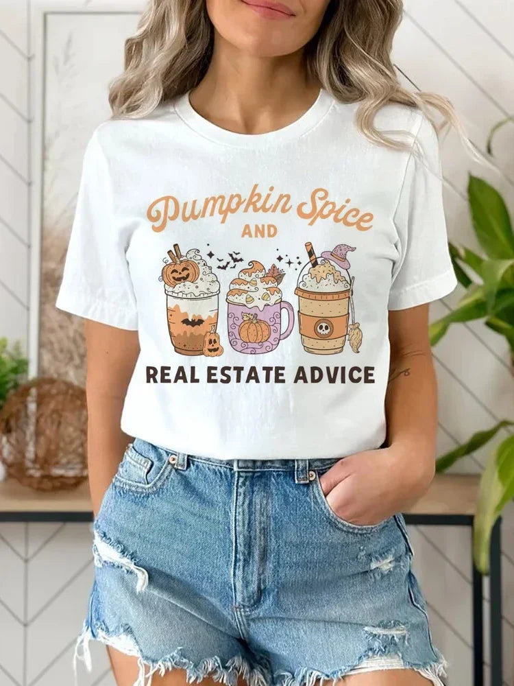 イベント・ハロウィングッズ|ハロウィン パンプキンスイーツ柄Tシャツ(S~3XL)