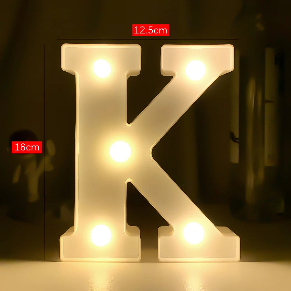 LEDナイトライト 【アルファベット・数字型】(乾電池式)