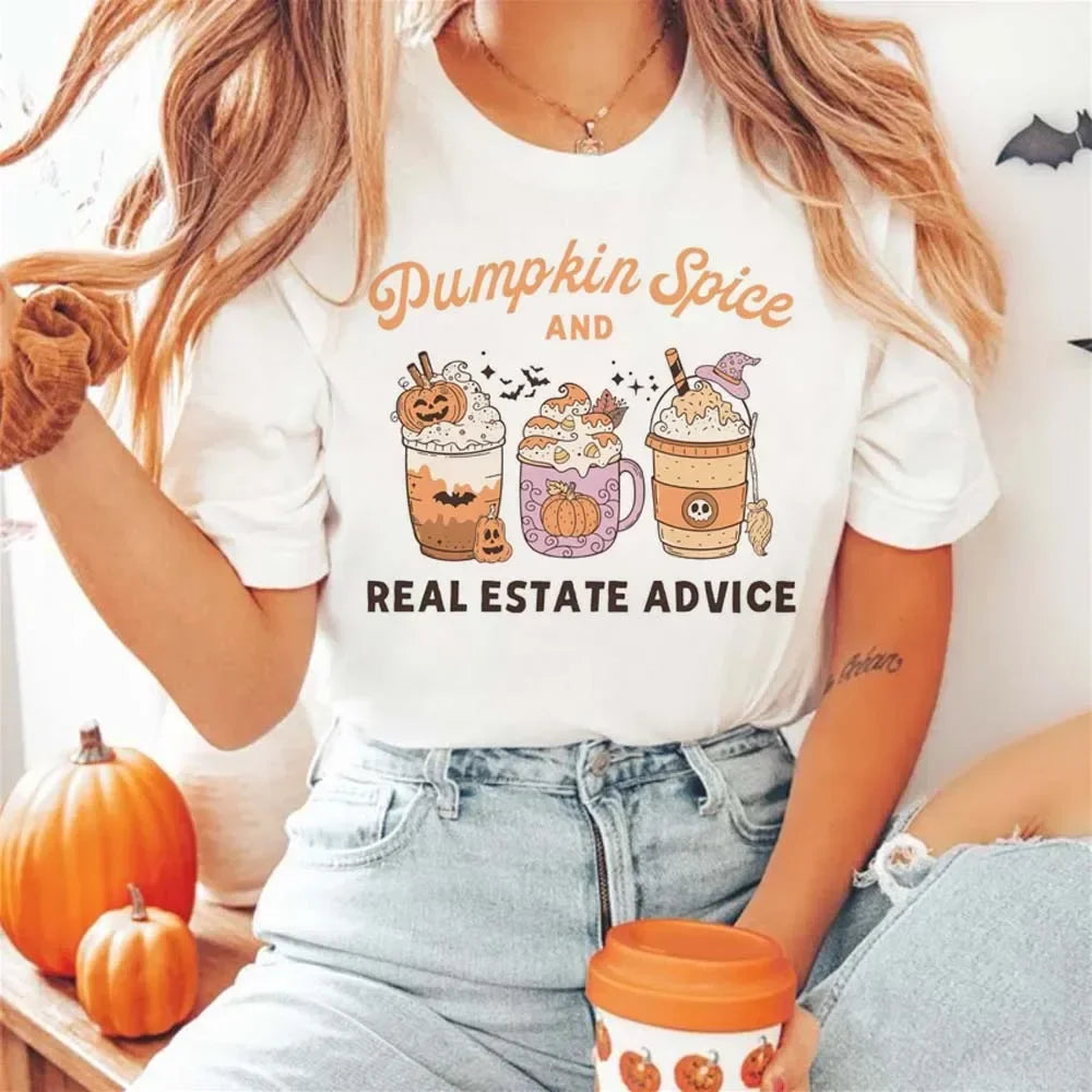 イベント・ハロウィングッズ|ハロウィン パンプキンスイーツ柄Tシャツ(S~3XL)