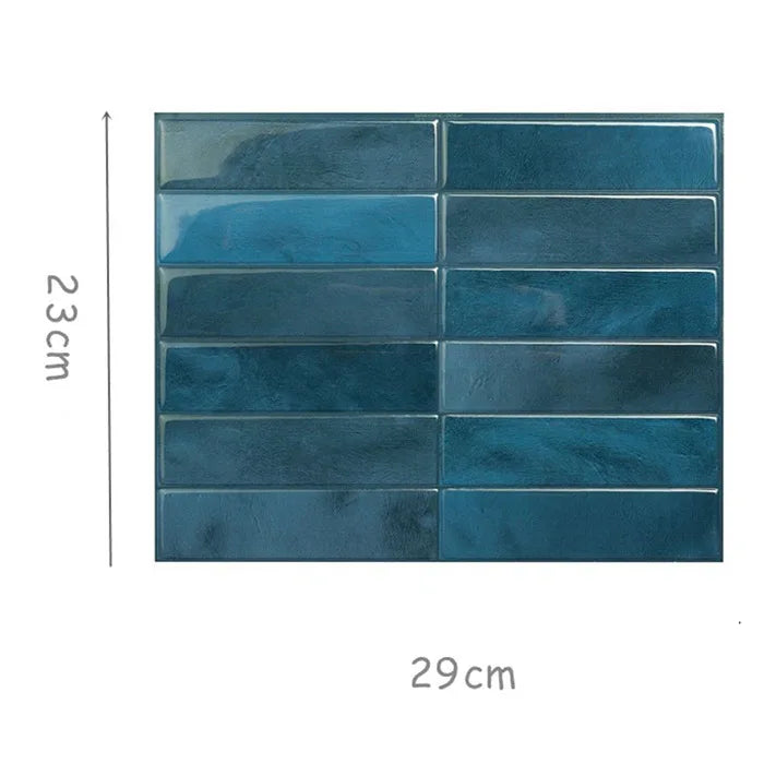 DIY用 レンガ型天然石風ステッカー 29×23㎝ 3pcs 防水性天然石デザイン