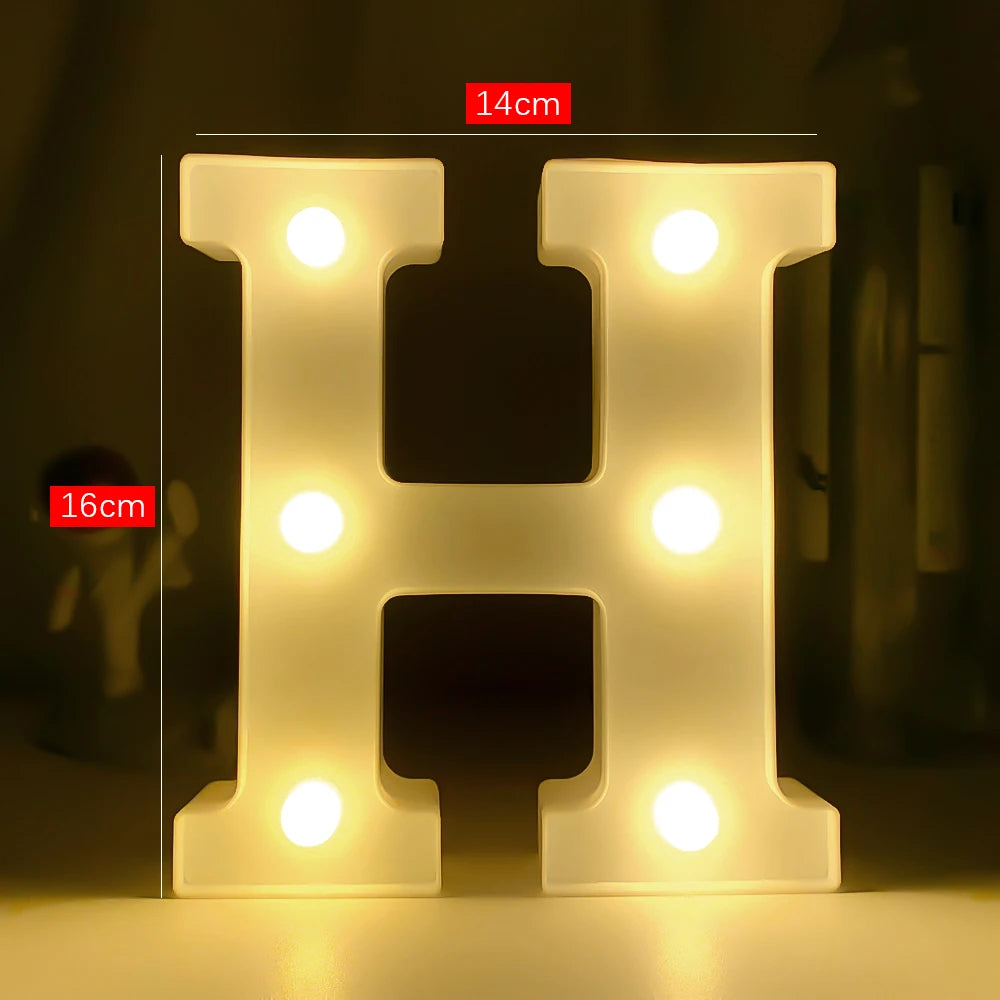 LEDナイトライト 【アルファベット・数字型】(乾電池式)