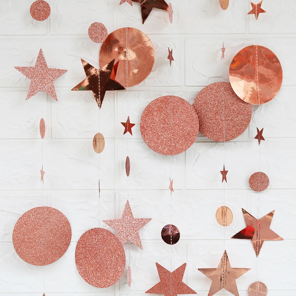 イベント・クリスマス装飾|輝く星のロングバナー デコレーション 4m