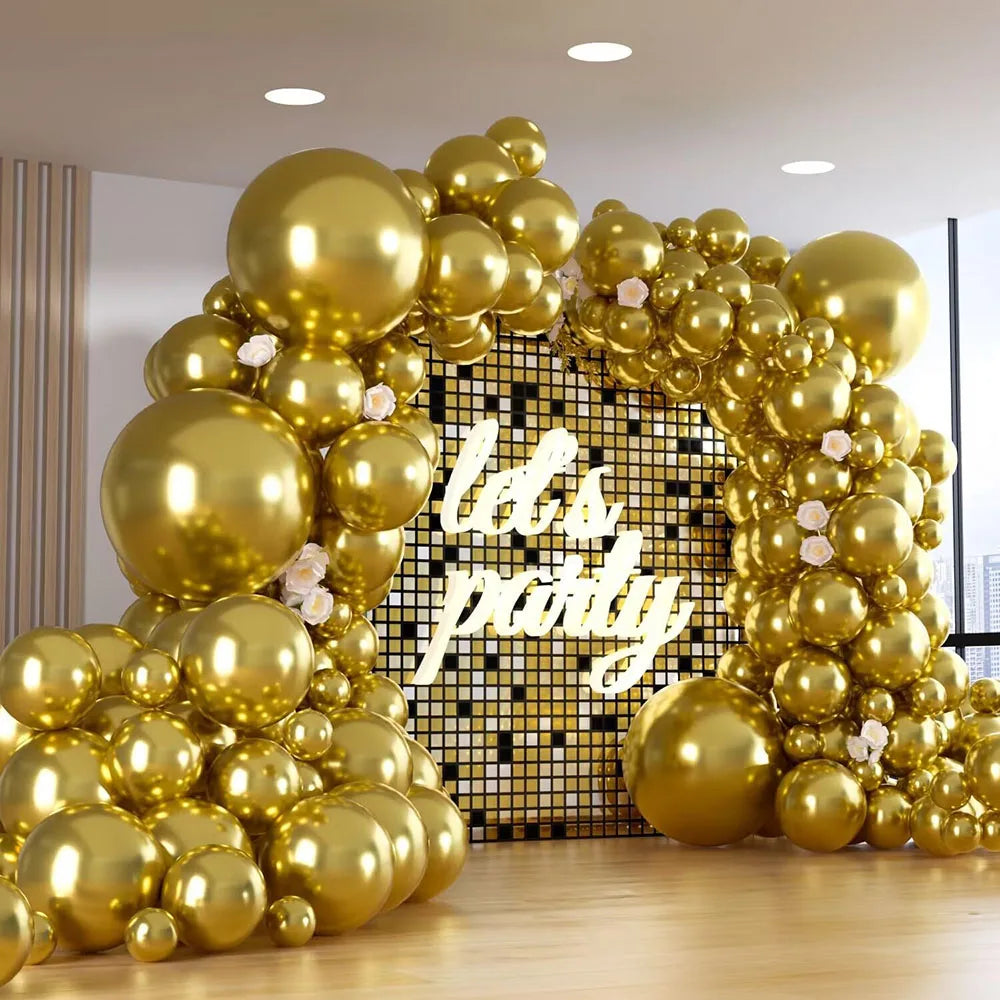 150個入り多サイズ黒バルーンセット