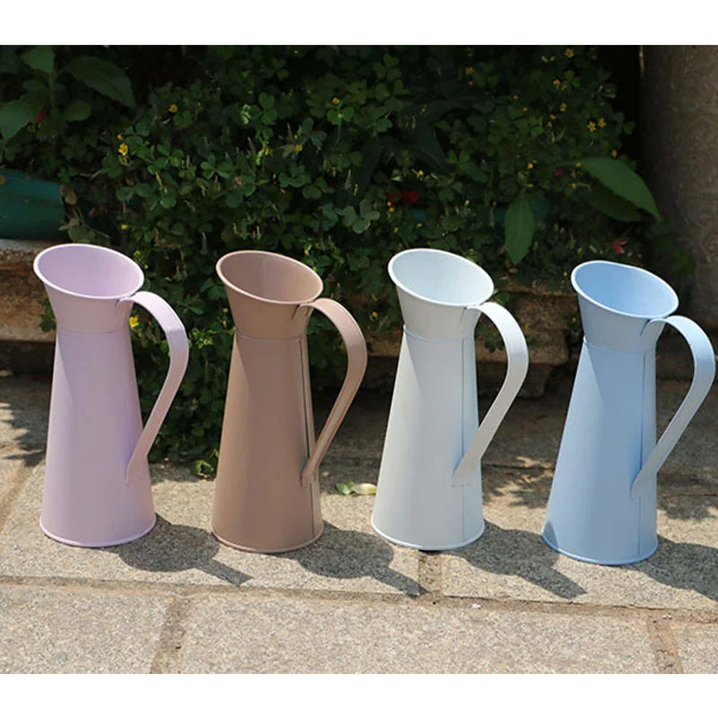 ヴィンテージ・シャビーシック・花瓶・ブリキ