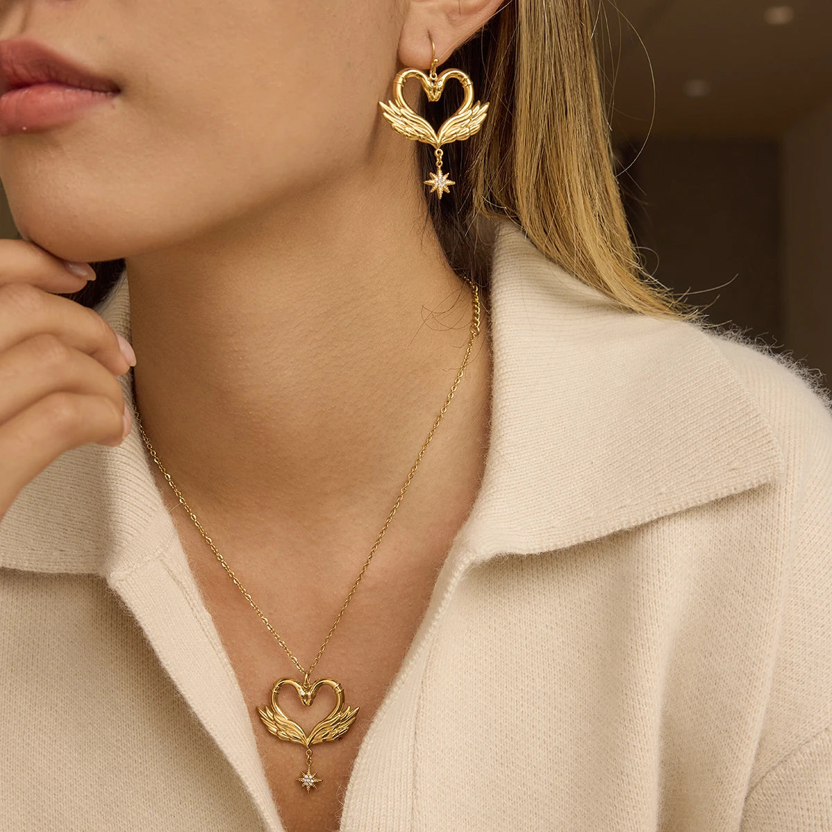 ロマンティック スワンジュエリーセット レディース