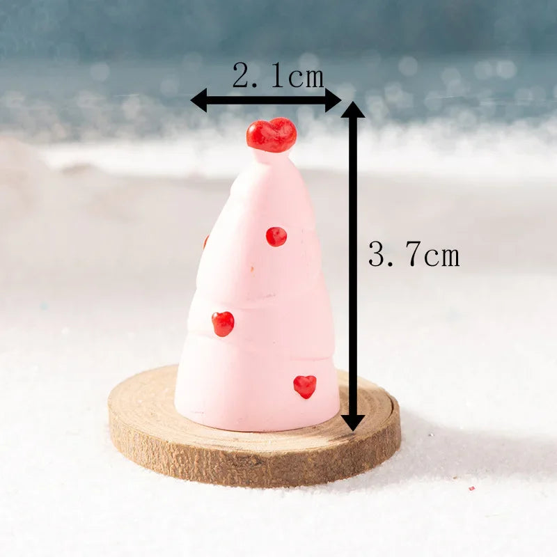 【クリスマス用装飾】ミニクリスマスツリー サンタ&妖精の樹脂置物