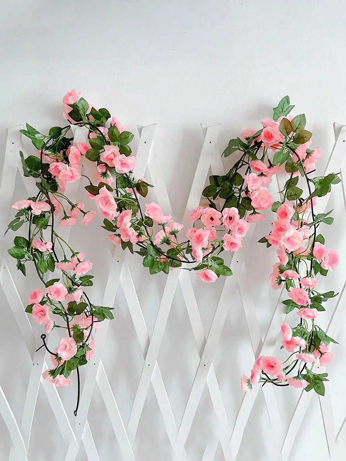 パーティー・インテリア装飾|造花ローズガーランド2個セット(1.8M)