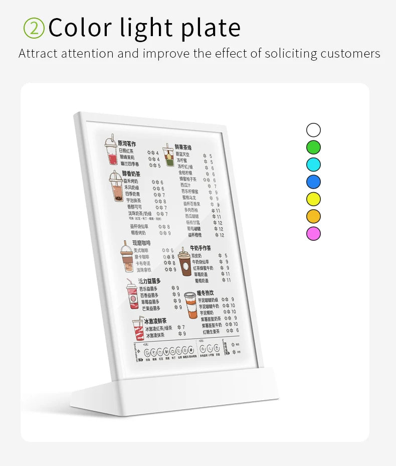 A4 USB LEDメニュースタンドライト