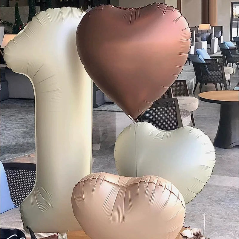 レトロカラー数字バルーン 40インチ