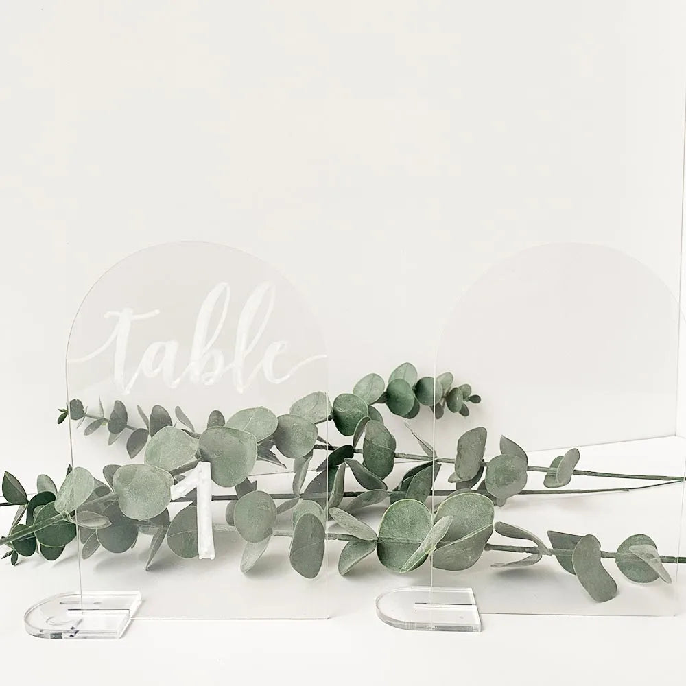 イベント・結婚式装飾|クリアアーチアクリルサイン10セット